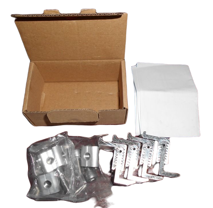 Adjustable end clamp "CLICK" - 32-42mm - silver / ALU