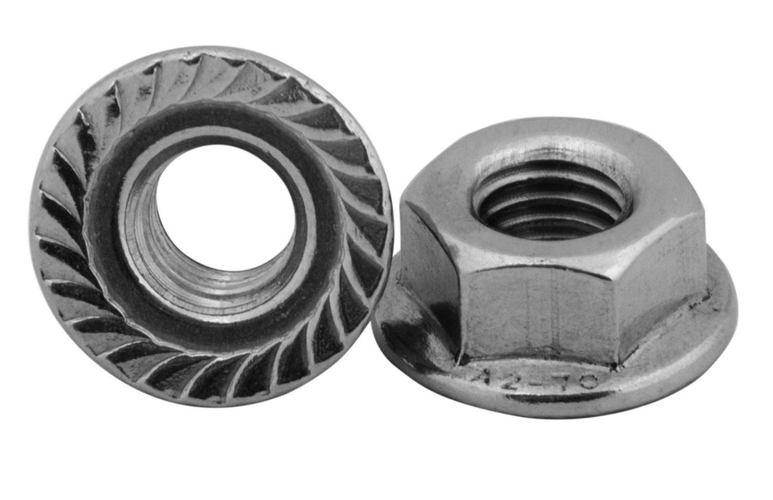 Flange nut DIN 6923 - M10 / A2 / pack of 100 pcs.