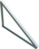 Mounting triangle - vertical 15 degrees / ALU / Set